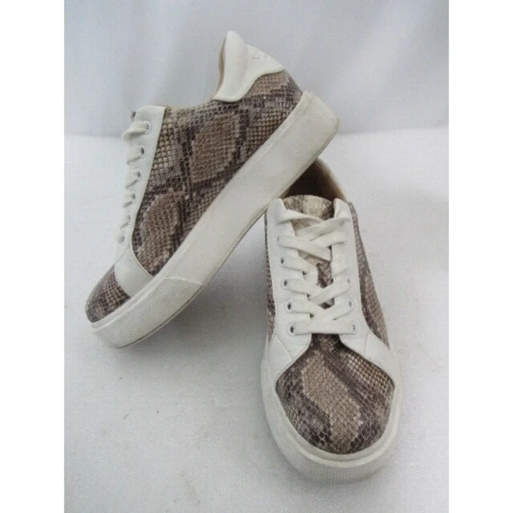 JLO Jennifer Lopez Python Platform Sneaker, Women's Size 9M, White MSRP $79.99